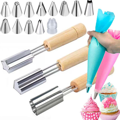 Cupcake Corer and Filler Tools Cake Digging Hole Maker Cupcake Plunger Hole punch Hole Cutter Cake Digging Holes Stainless Steel Cookie Dunker Tool Pastry Filling Accessories