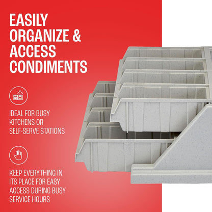 Cambro Versa - Self Serve Condiment and Utensil Bin - 12 Storage Bins - Ideal for food and coffee condiments (Black)