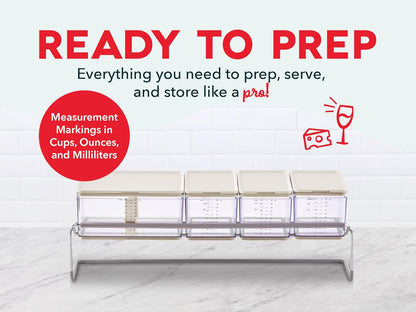 DASH Prepdeck Lite White Stone Meal Prep Station Set 6.75 x 21.6 x 6.5 Inches