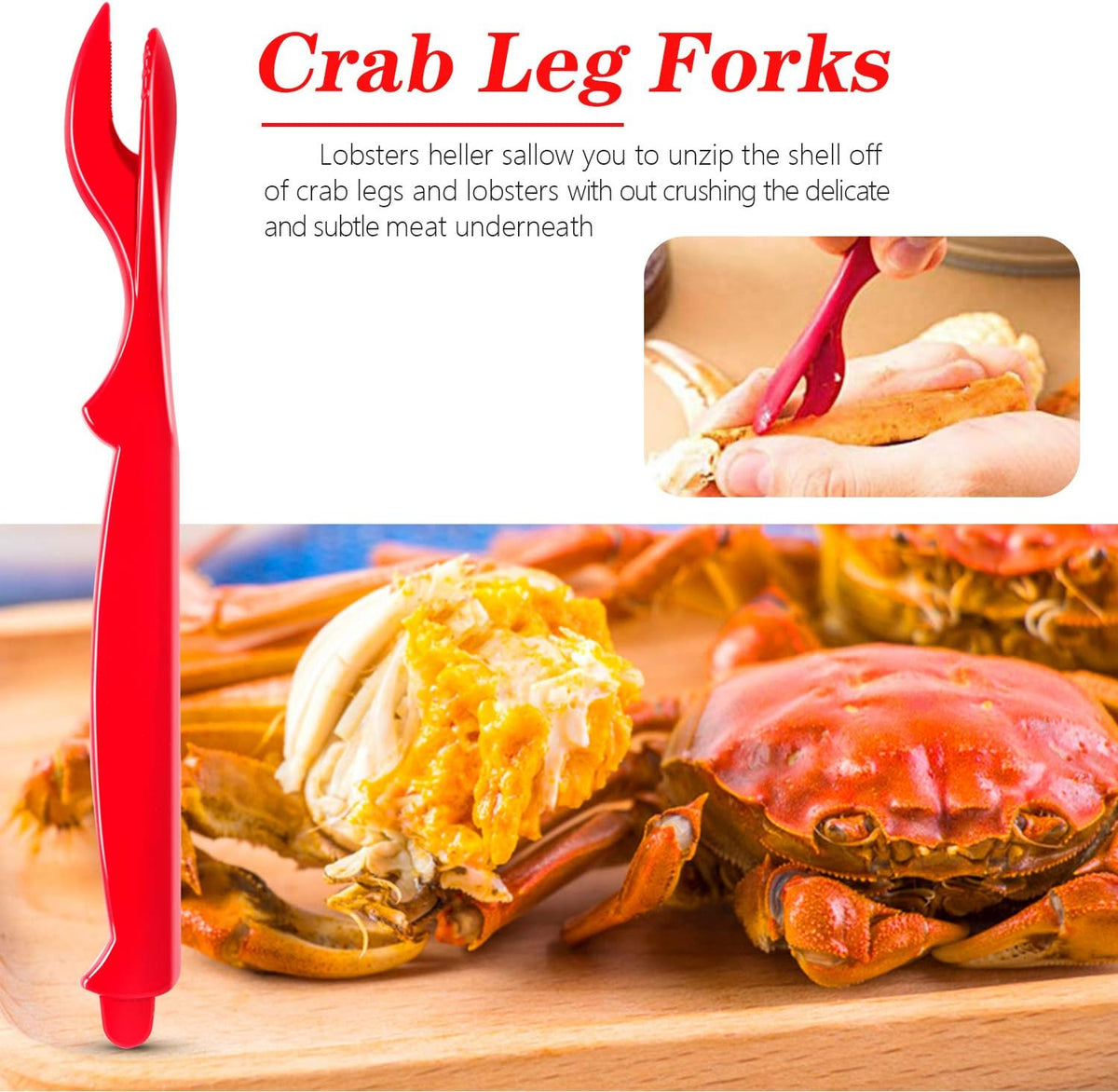6Pcs Crab Legs Crackers - Crackers Picks Tools Set