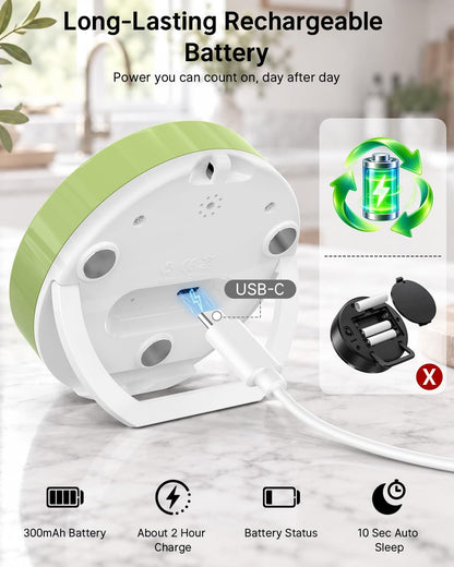 Digital Magnetic Kitchen Timer for Cooking, Rechargeable, Loud Alarm