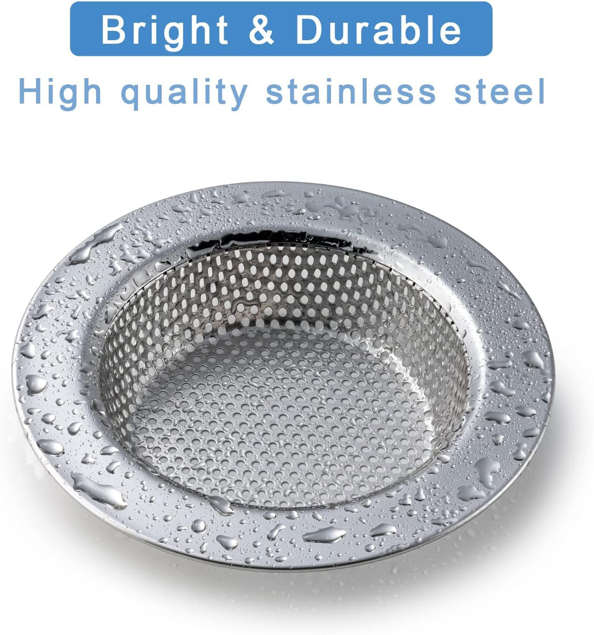 Sink Strainer Double-Layer Safe Design for Kitchen Sink Drain Basket