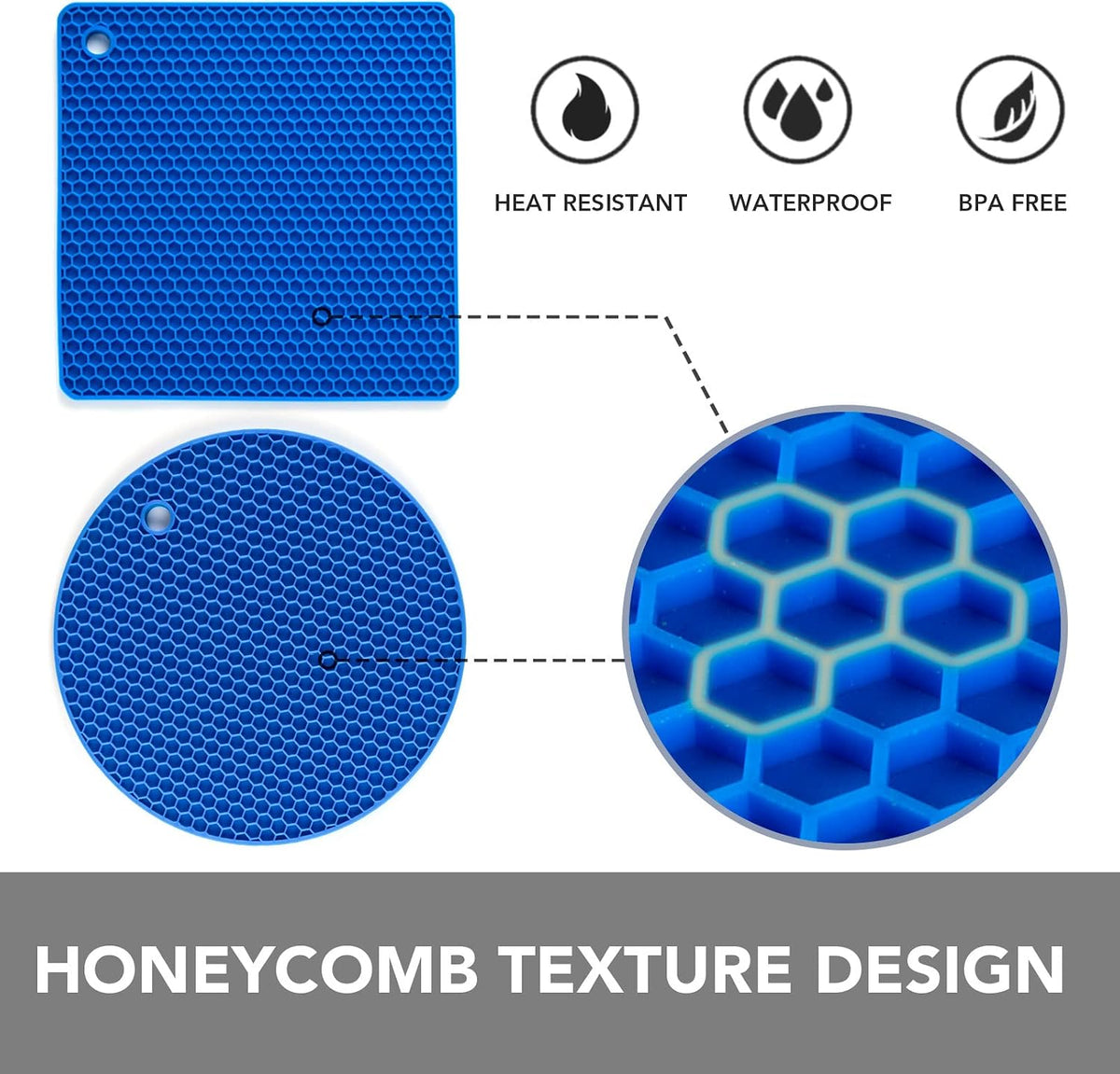 Joyhalo 4 Pack Trivets for Hot Dishes