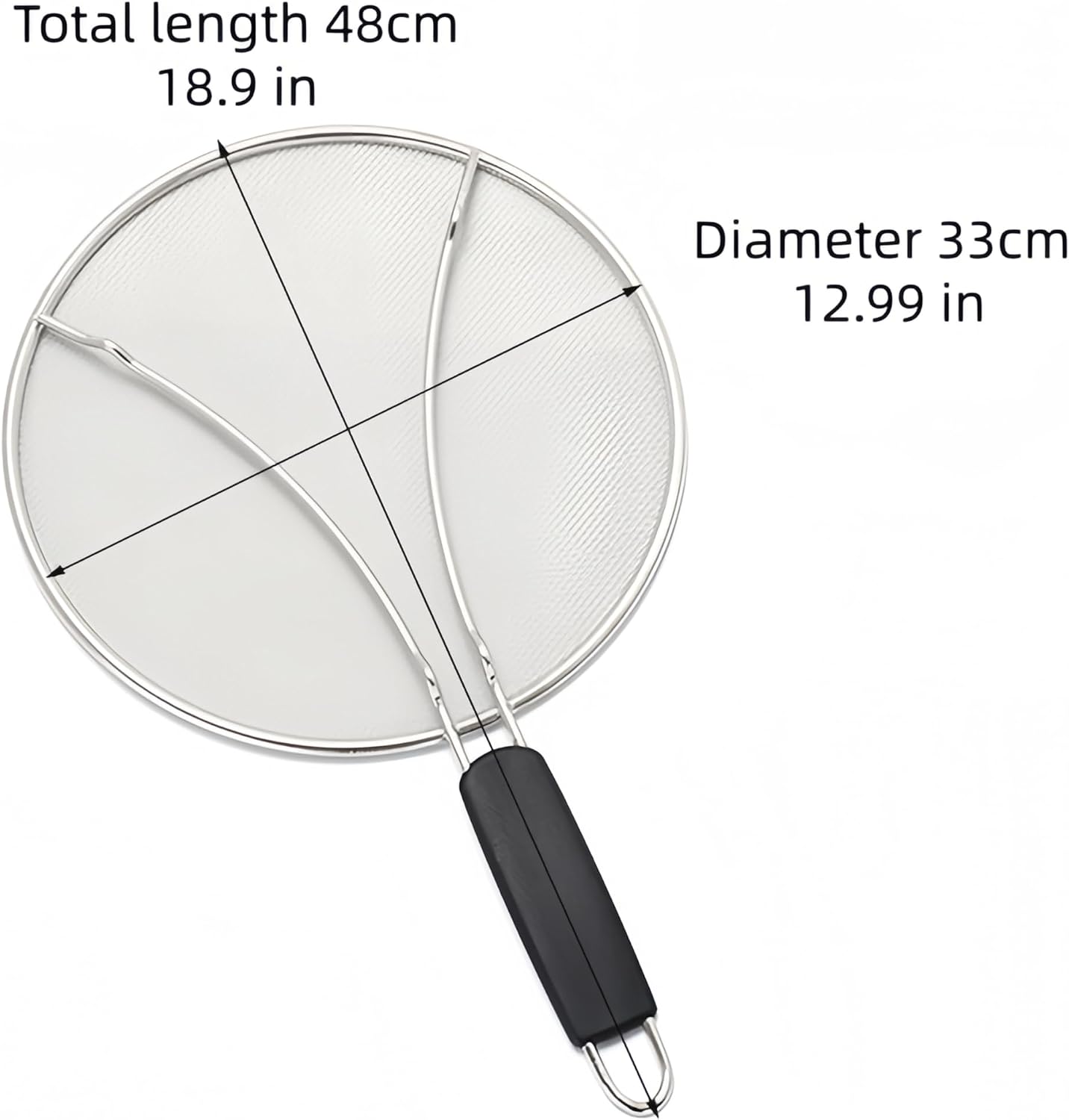 grease splatter guard,Kitchen Supply,Splatter Guard for Frying Pan & Food Strainer and Universal Cookware,stainless steel kitchenware,splash guard for Cooking with Comfort Grip Handles (1pcs-13 in)