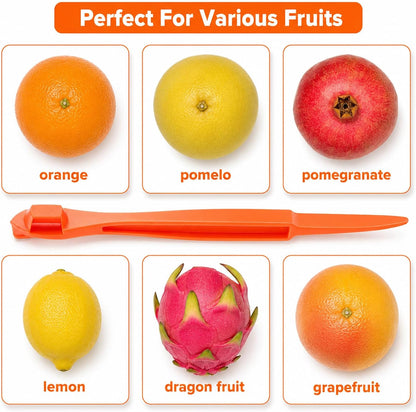 8 Pcs Orange Peeler Citrus Peeler Long Handle Plastic
