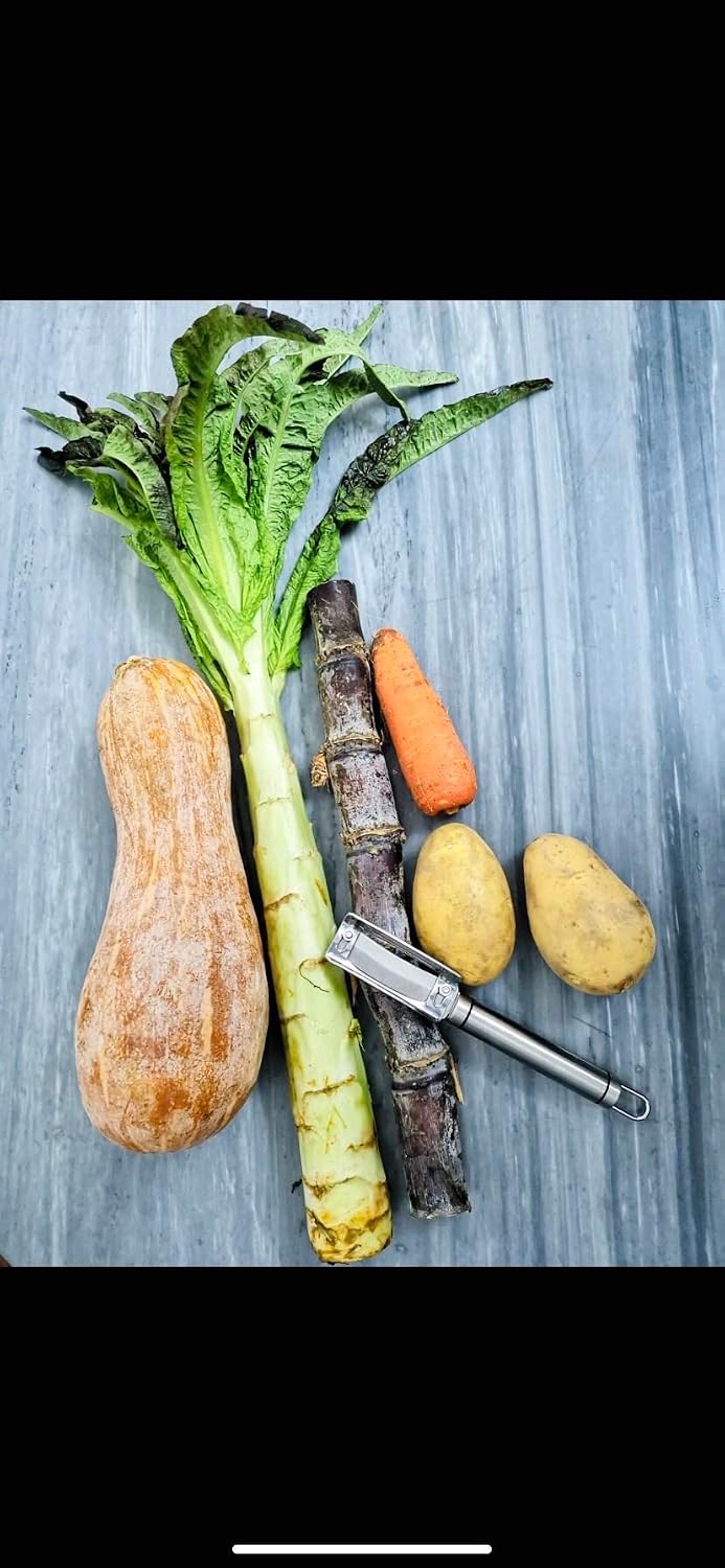 Heavy Duty Vegetable Peeler with Ultra Sharp Thick n Strong Blade for Butternut Squash Sugar cane Asparagus,Easy to peeling hard skin of fruits and vegetable