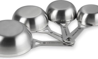 Le Creuset Stainless Steel Measuring Cups, Set of 4 | Set includes: 1/4, 1/3, 1/2, and 1 cups