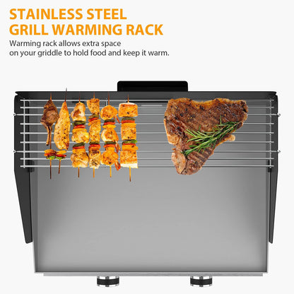 28 Inch Griddle Wind Guard/Screen and Warming Rack for Blackstone, Accessories Kit (For 28")