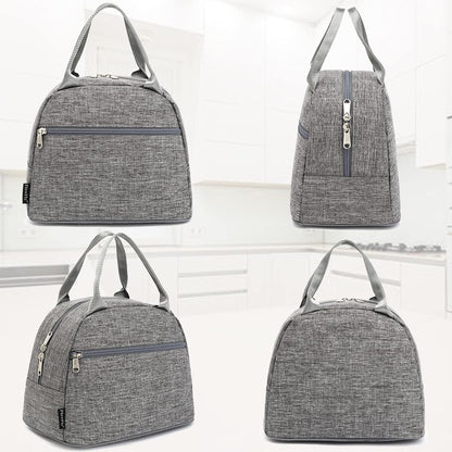 FlowFly Insulated Lunch Cooler Bag - Tote Bag Organizer for Women/Men, Black - Colors A