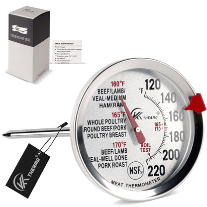 Oven Thermometer 2.75-Inch Dual Scale, 50-300°C/100-600°F, NSF 2‑Pack