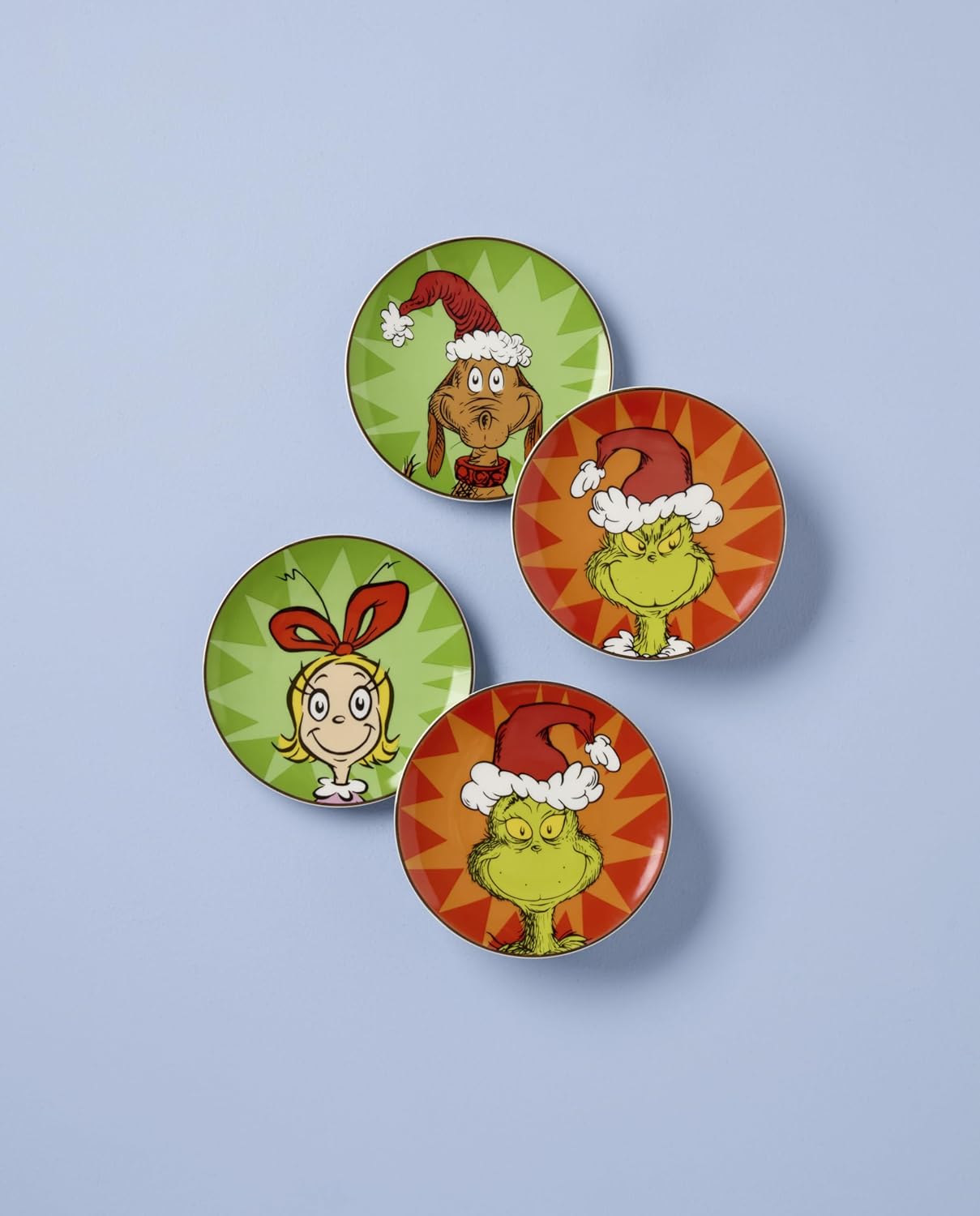 Lenox 898096 Merry Grinchmas Chip & Dip Bowl, Christmas Dishes, Festive Holiday Serveware