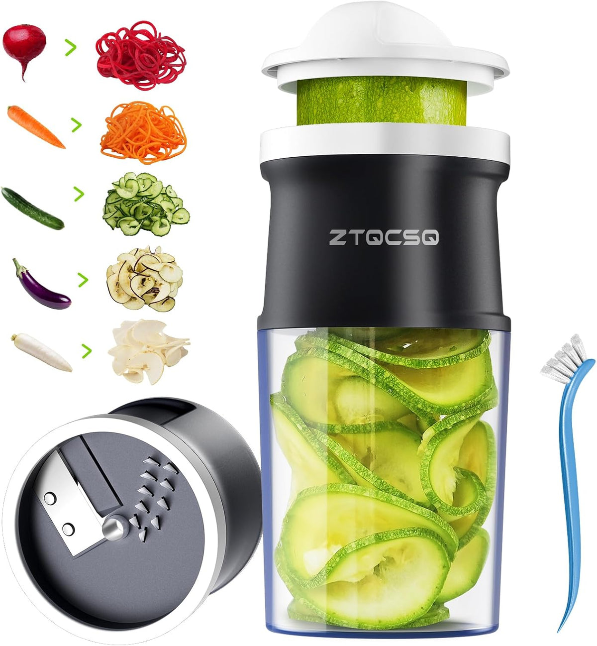 5 in 1 Safe Vegetable Mandoline Slicer for Kitchen, Adjustable Thickness