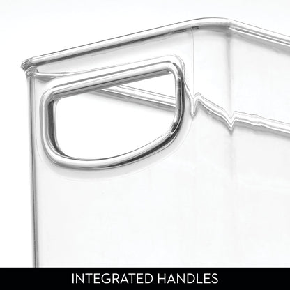 iDesign Stackable Pantry Bins with Handles, 4 Small and 4 Medium Bins, 8 Pack, Clear, Made in USA