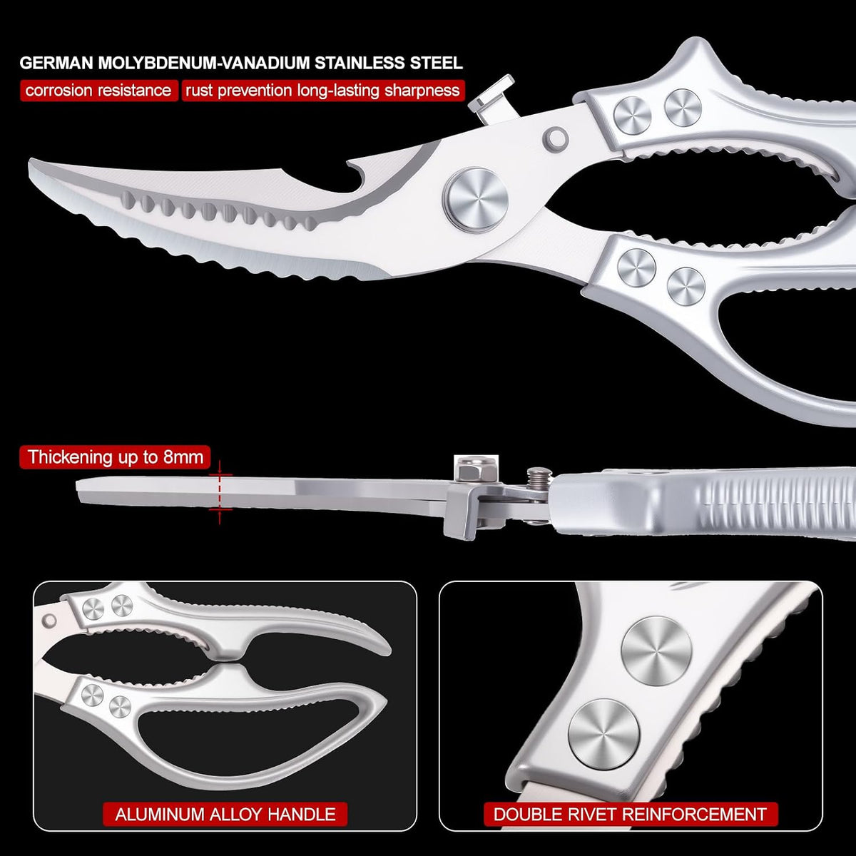 Kitchen Scissors for Food,Heavy Duty Poultry Shears