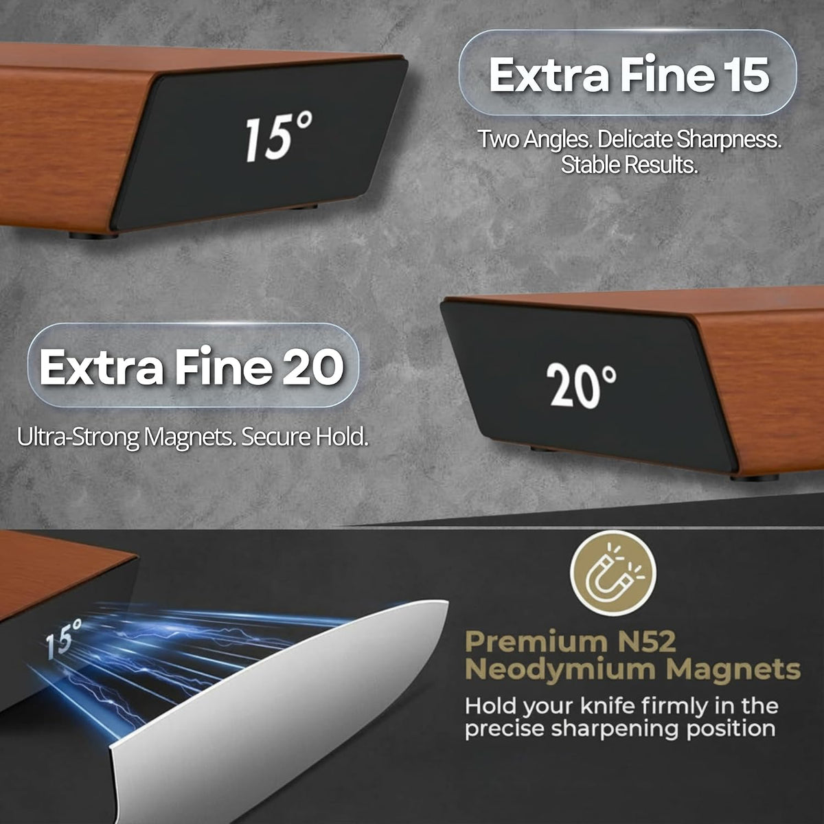 Rolling Knife Sharpener Kit with Diamond & Ceramic Disc (Stainless Steel)