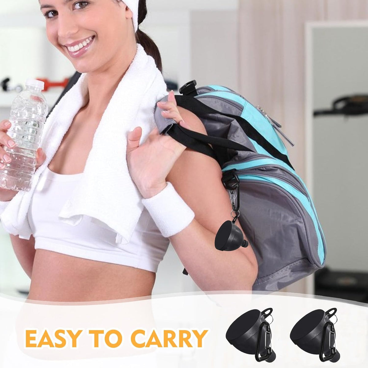 2 Pcs Protein Powder Funnel, 50ml Protein Powder Travel Container