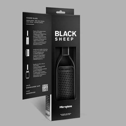 Microplane Kitchen Zester Grater with a Stainless-Steel Blade - Made in USA, for citrus, parmesan, ginger, chocolate & nutmeg from the Black Sheep Series