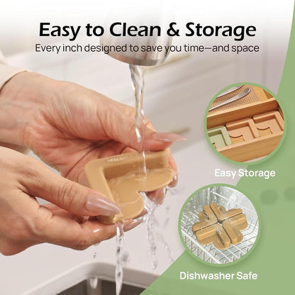 Silicone Cutting Mat, Dishwasher Safe Counter Protector with Grip Base for Stable Food Preparation Silicone Kitchen Accessories