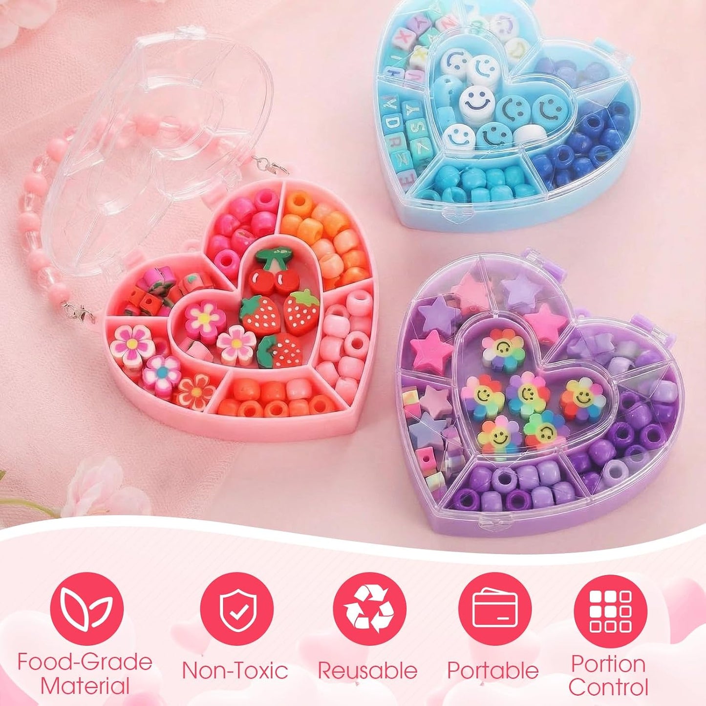 Cunno 6 Pack Valentines Day Containers Butterfly Shaped Food Containers Large Plastic Snack Box Food Storage with Handle Divided Serving Tray Portable Jewelry Organizer for Candy Fruit Purple