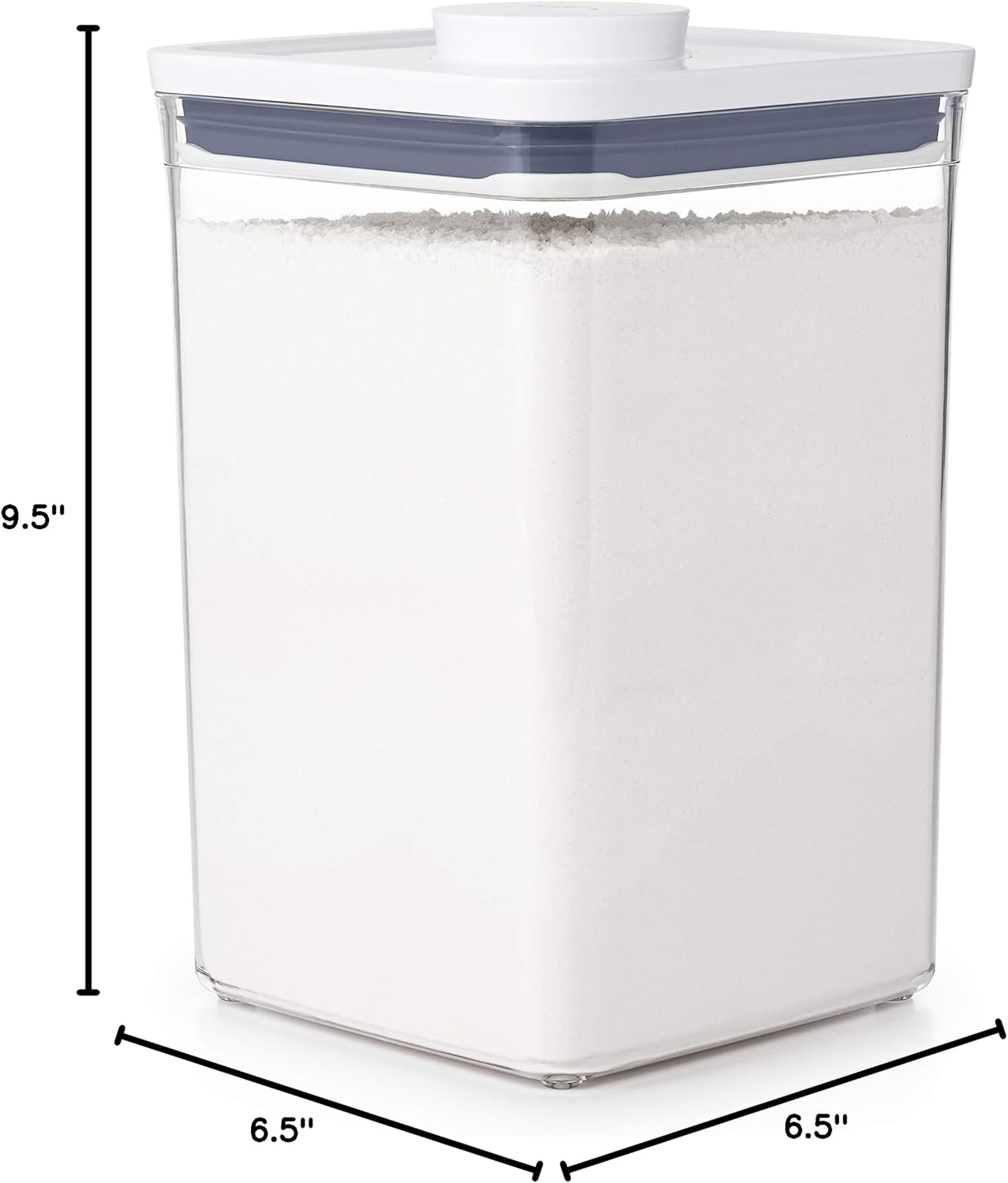 OXO Good Grips POP Container - Airtight Food Storage - Big Square Short 2.8 Qt Ideal for 5 lbs of sugar, cookies or crackers