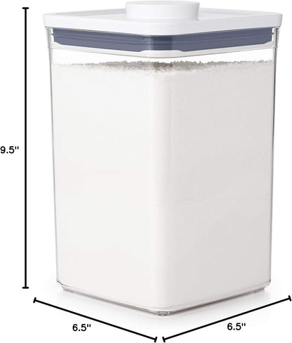 OXO Good Grips POP Container - Airtight Food Storage - Big Square Short 2.8 Qt Ideal for 5 lbs of sugar, cookies or crackers