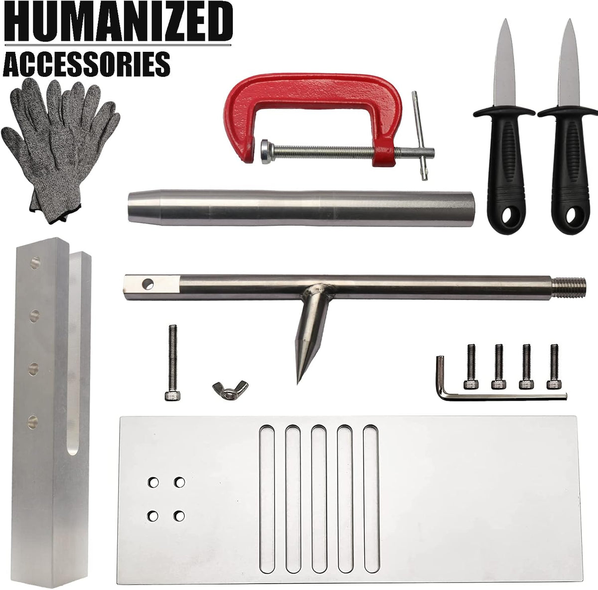 Colinktool Oyster Shucker Tool Set, Adjustable Oyster Clam Opener Machine