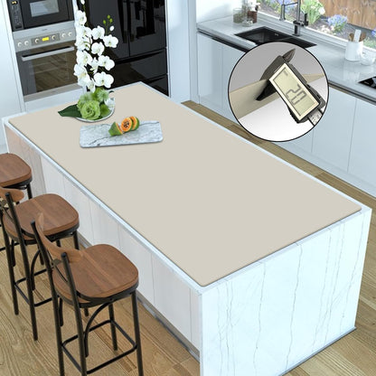 Silicone Mats for Kitchen Counter, 47.3"x23.6"x0.08" Largest Heat Resistant Mat Kitchen Island Waterproof 2MM Thick Countertop Protector Mat Nons-slip Extra Large Counter Mat (Black)