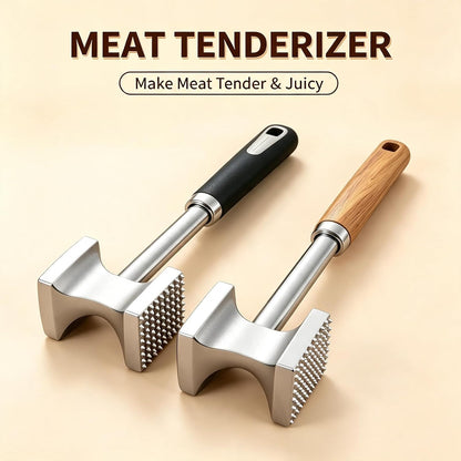 Meat Tenderizer Hammer, Dual Sided Steak Mallet, Solid Aluminum