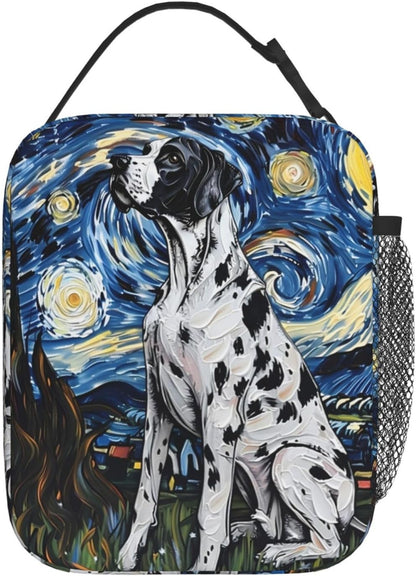 Reusable Sea Otter and Water Lily Lunch Box for Kids Girls Boys Women Adult, Insulated Cute Lunch Bag,Polyester Cooler Handbags Case for School Picnic Work Travel Outdoor Beach or Hiking