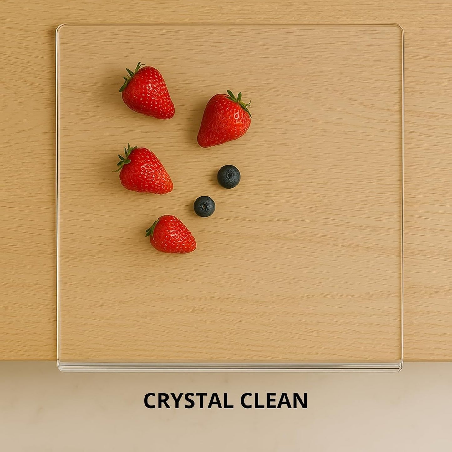 Acrylic Cutting Board with Counter Lip, Clear Cutting Boards for Countertop Protector, Cutting Board for Kitchen Counter, Non-Slip Dough Mat, Kitchen Decor Gadgets House Warming Gifts(24"x18")