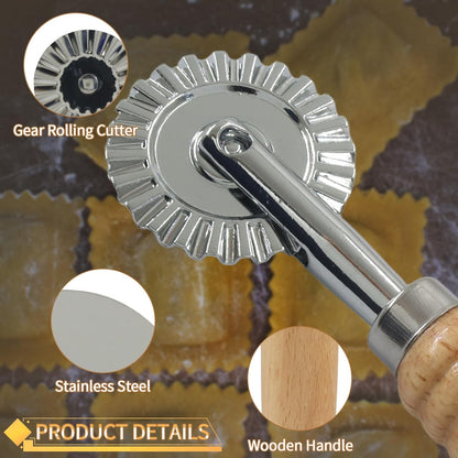 Double Wheel Dual-Head Pastry Cutter, 1Pcs