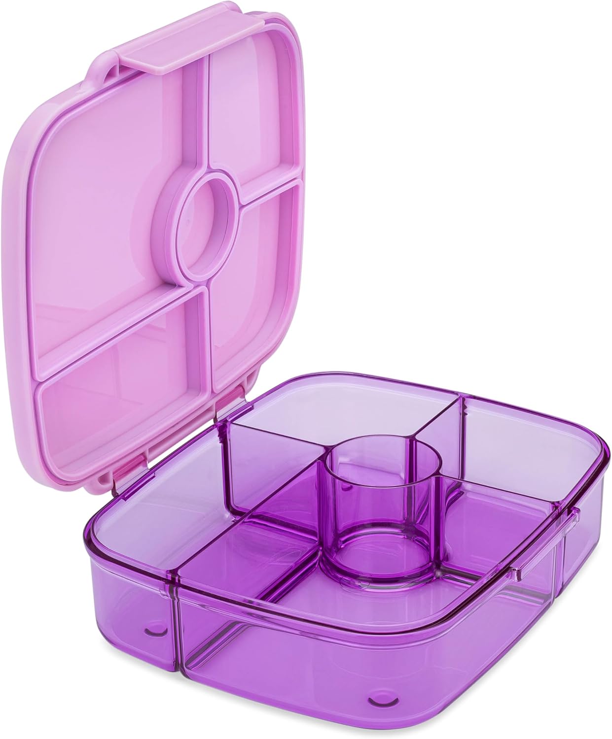 Yumbox Go Leakproof Bento Lunch Box, 5 Compartments, Charcoal Gray | Deep Portioned Tray | Removable Silicone Gasket | Lightweight Construction | Fits Most Lunch Bags | Easy-Clean Design