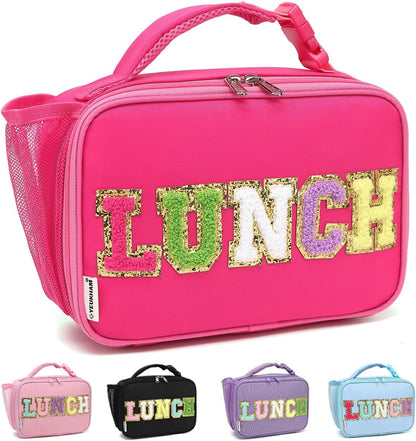 GYEUKHAM Insulated Lunch Box for School, Thermal Reusable Durable Freezable Lunch Bags for Kids Boys Girls Men Women - Small Soft Cooler Portable Lunch Tote Kit for Work Picnic Travel,Black