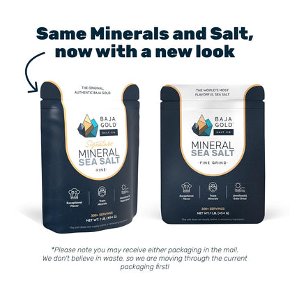 Baja Gold Signature Mineral Sea Salt, Gary Brecka Choice, Fine 1 lb Bag