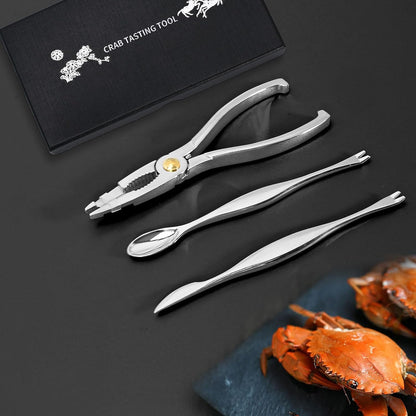 Exquisite 3-Piece Set Seafood Tools, Lobster Crackers and Crab Crackers, Apply to Lobster, Crab, Crab Legs, King Crab Legs and Nut