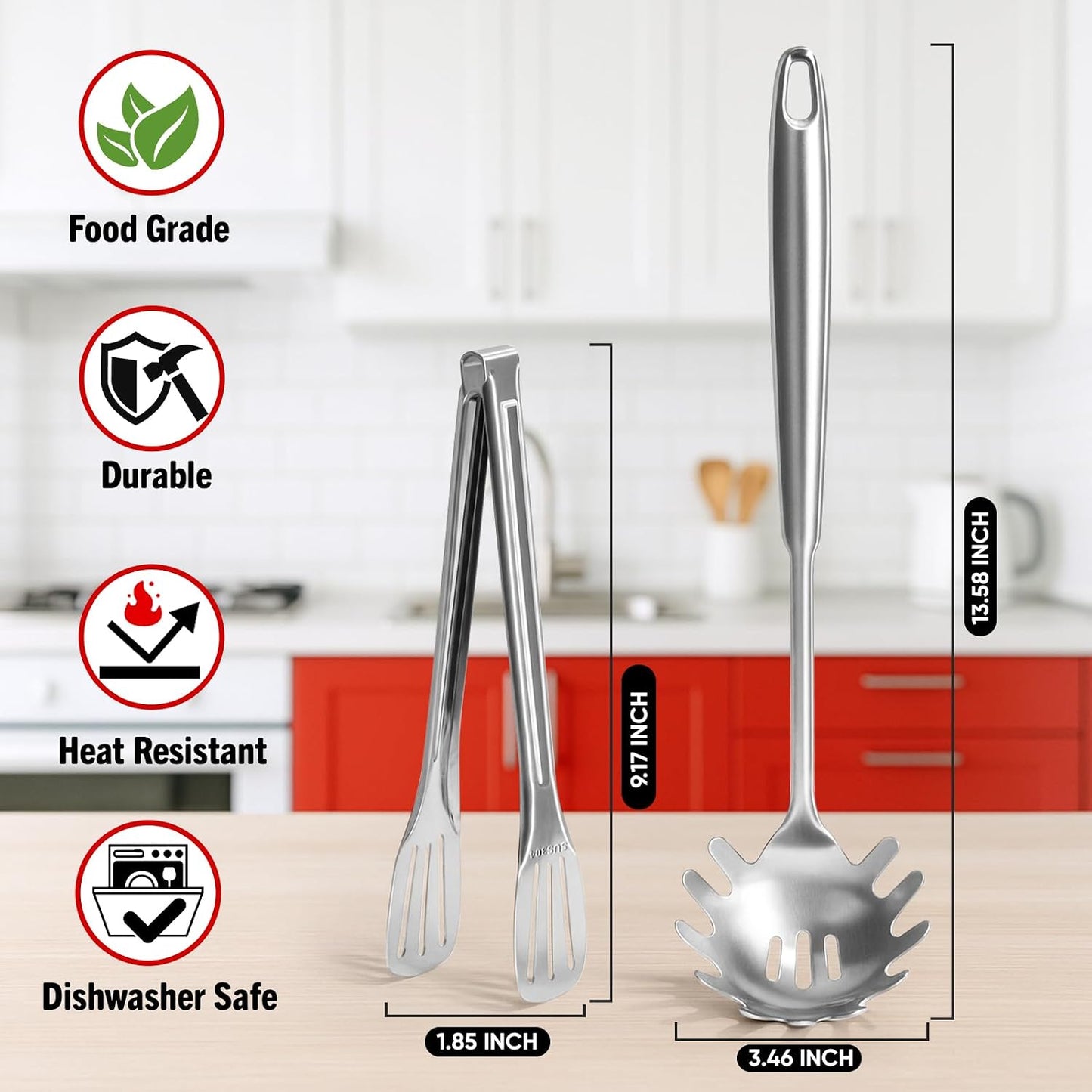 Newness Metal Fish Turner Spatula Stainless Steel for Kitchen Use, Small Griddle Egg Spatula, Flexible, Polished Metal, Corrosion Resistant, Kitchen Slotted Turner with Thin Edge Ideal for Turning,11"