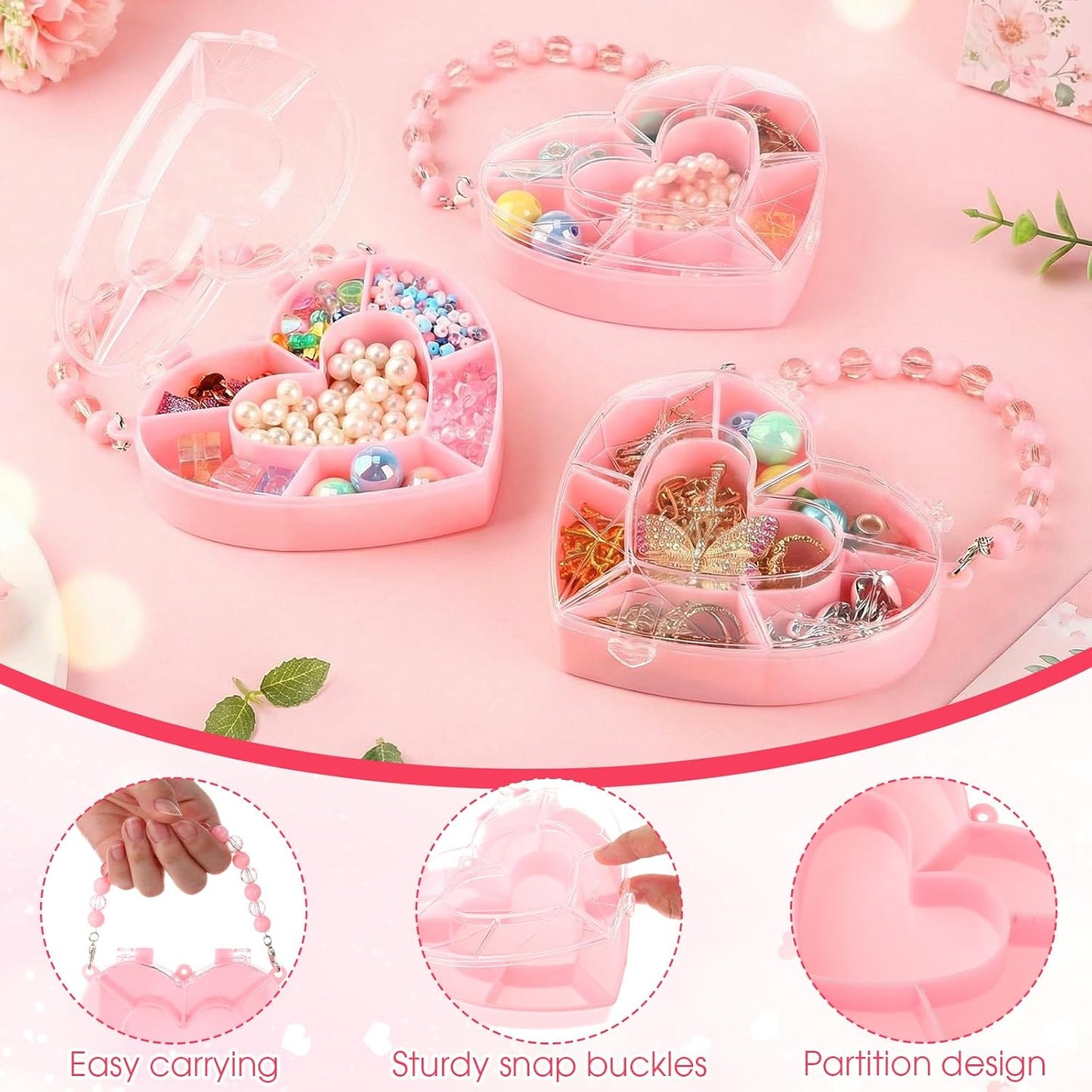 Cunno 6 Pack Valentines Day Containers Butterfly Shaped Food Containers Large Plastic Snack Box Food Storage with Handle Divided Serving Tray Portable Jewelry Organizer for Candy Fruit Purple