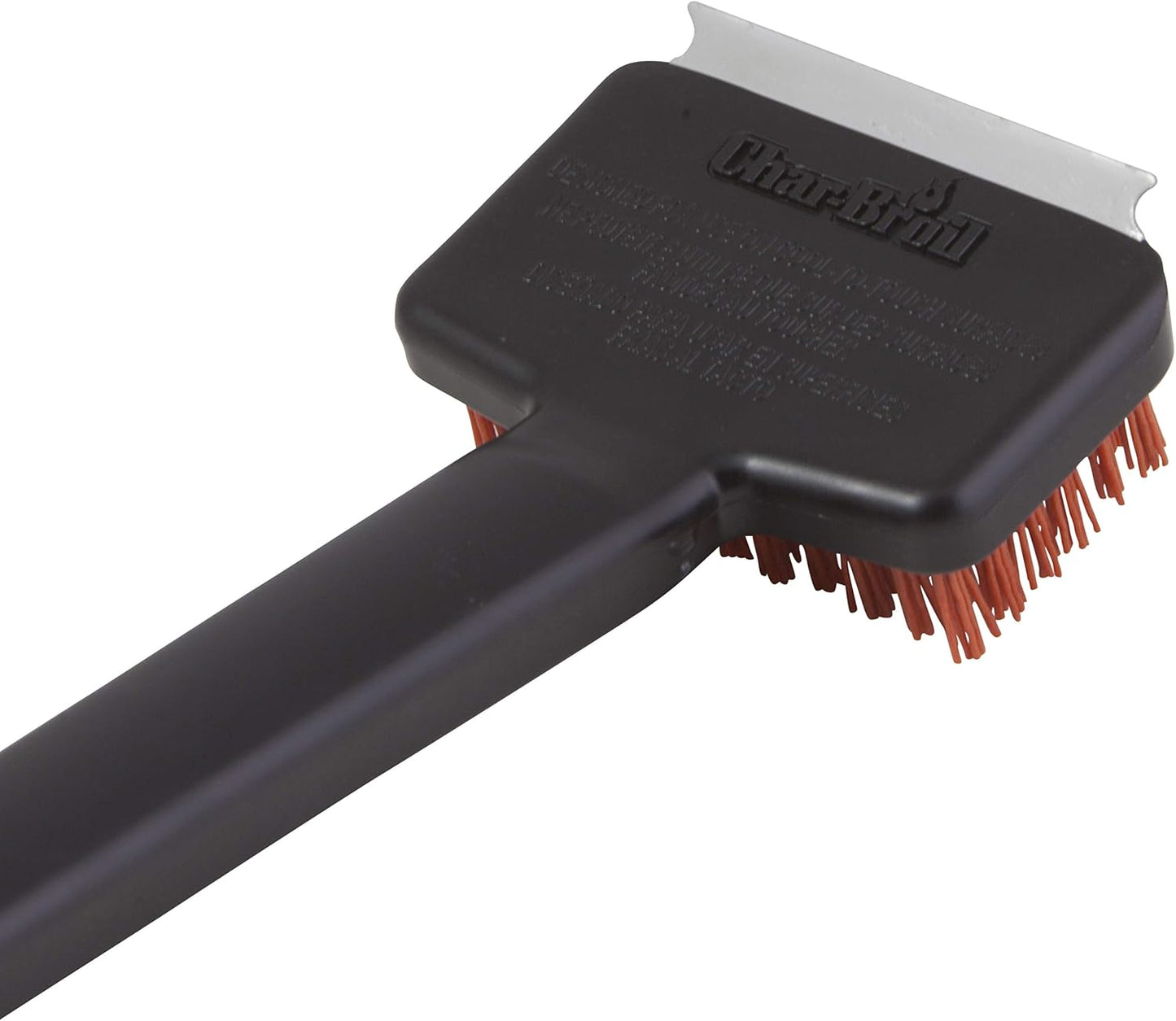 Charbroil Safer Cool-Clean Grill Brush – Grit-Infused Nylon Bristles for Cool Grates, Heavy-Duty Scraper, Built to Last 50,000+ Scrubs