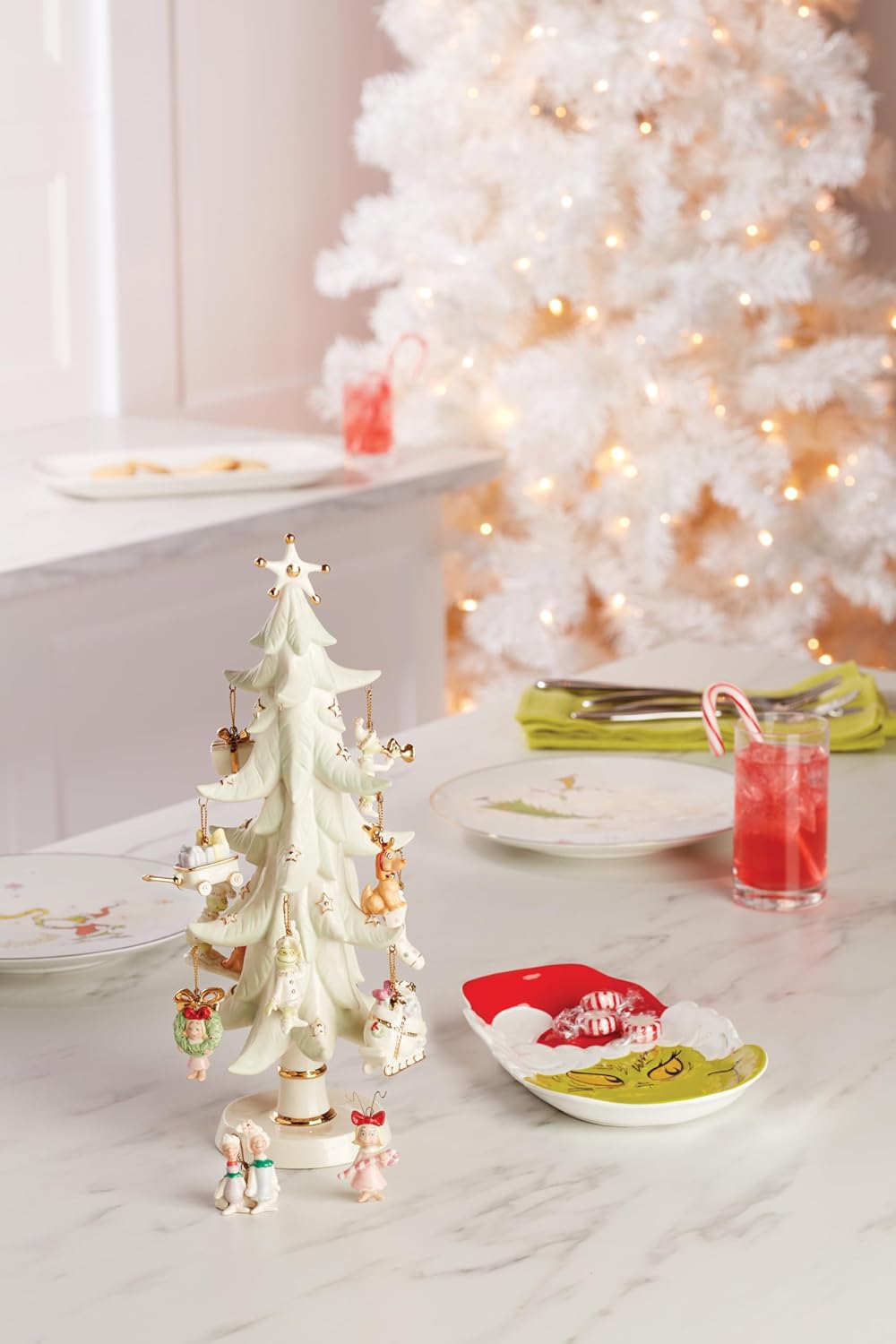 Lenox 898096 Merry Grinchmas Chip & Dip Bowl, Christmas Dishes, Festive Holiday Serveware