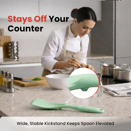 Salbree Seamless Silicone Spatula Spoon Multifunction Scoop Kitchen Spoon