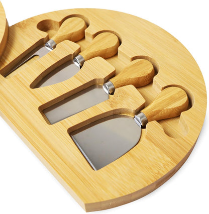 RoyalHouse Bamboo Cheese Board and Charcuterie Boards Set & Serving Tray for Meat, and Wine - Birthday Gifts for Women, Wedding Gift for Couples 2025, Bridal Shower, Housewarming Gift New Home