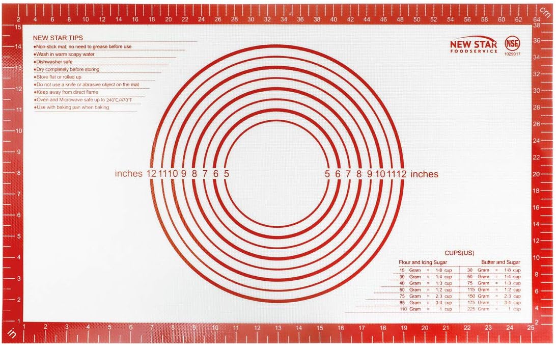New Star Foodservice Silicone Pastry Mat, 16 x 26 Inch