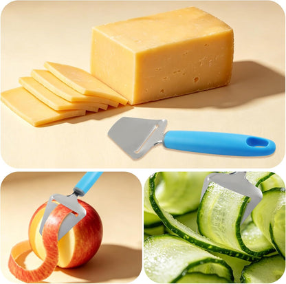 Non-Stick Cheese Slicer, Stainless Steel, Green