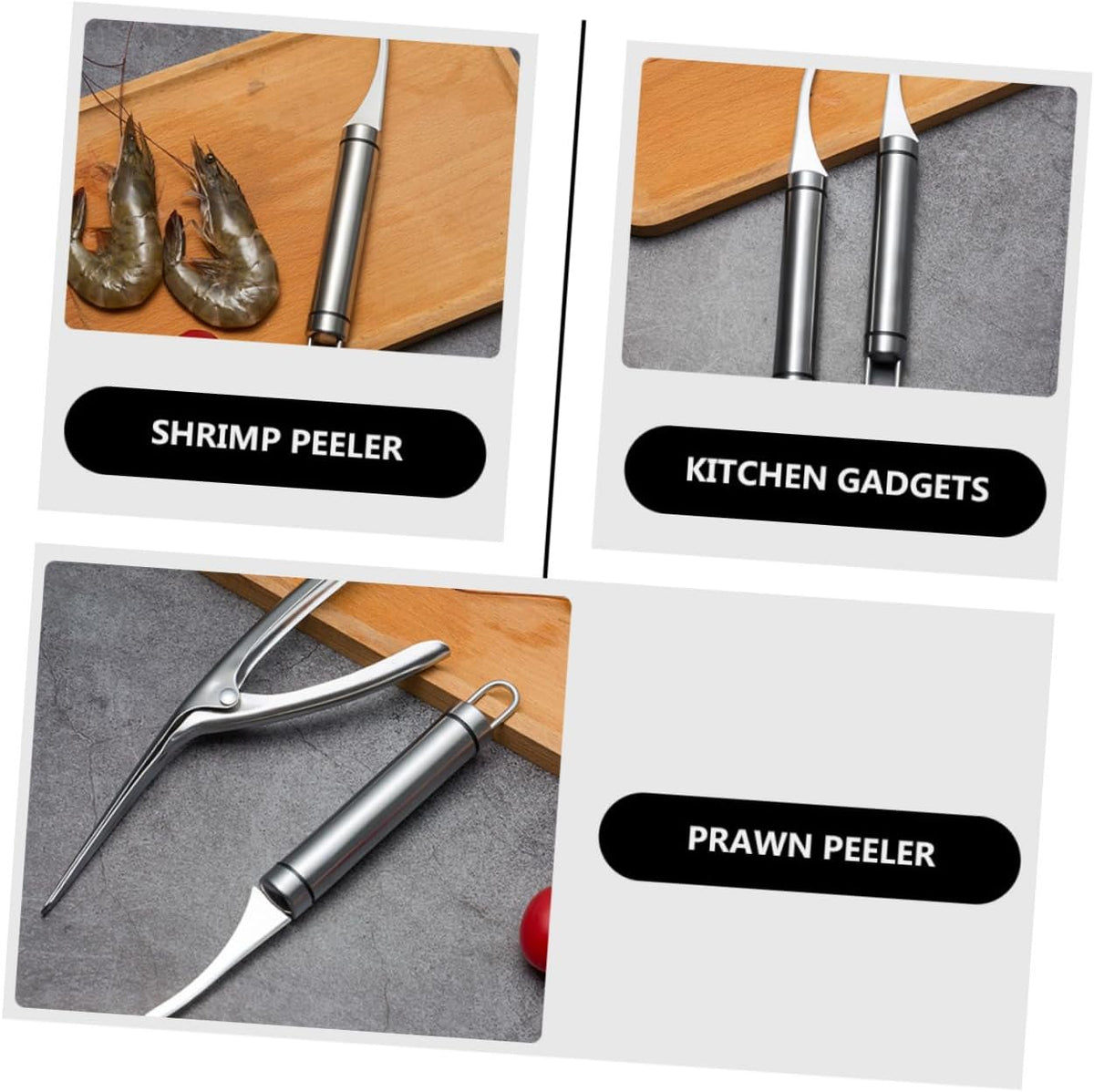Shrimp Deveiner Tool and Peeler Set Multifunctional Shrimp Deveining Tool