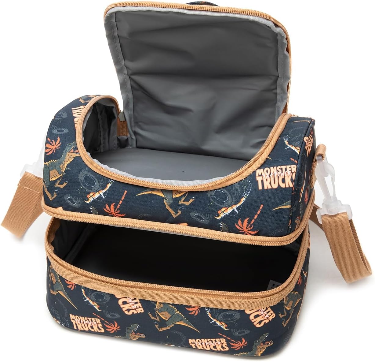 Insulated Kids Dual Compartment Lunch Bags Tote for Girls Boys Toddler School Picnic Food Cooler Thermal with Strap Lunch Boxes Blue Unicorn