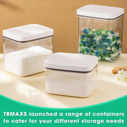 TBMAXS Rice Flour Storage Container - 6.5 Qt | 12 Lbs Crystal-Clear Plastic Food Storage Container Bin with Flip-up Lid, Dry Food Holder for Kitchen Pantry Organization and Storage