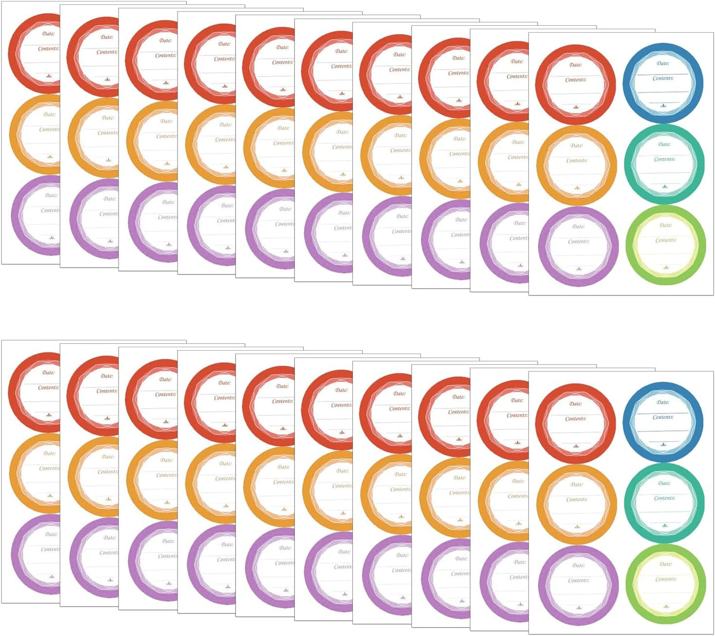 Round Date Stickers Food Labels Removable Food Date Stickers Food Date Labels Self-Adhesive Labels Stickers
