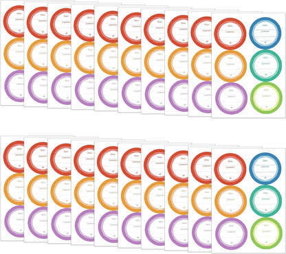 Round Date Stickers Food Labels Removable Food Date Stickers Food Date Labels Self-Adhesive Labels Stickers