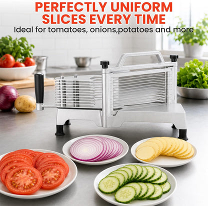 Commercial Tomato Slicer & Vegetable Chopper 1/4inch Food Slicer