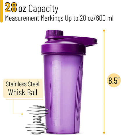 Mr. Pen- Shaker Bottles for Protein Mixes with Twist Cap, 28 oz